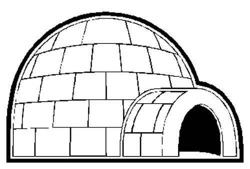 Igloo template for preschool