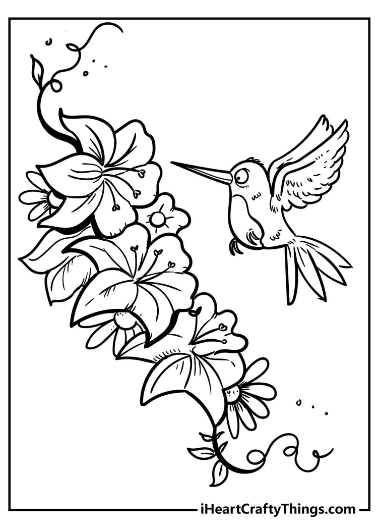 Flower coloring pages free printables