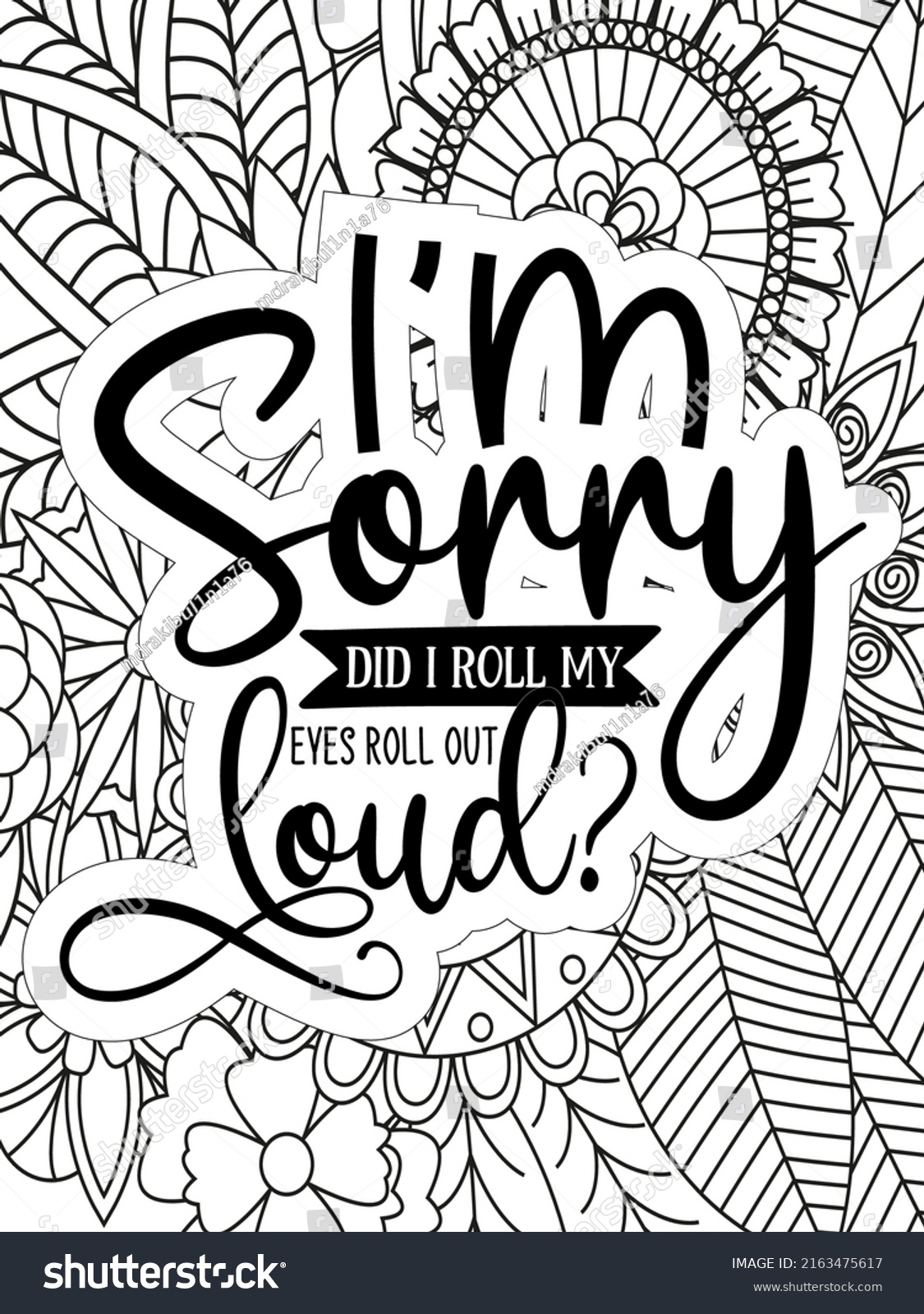 Funnyquotes coloring pages coloring page adults stock vector royalty free