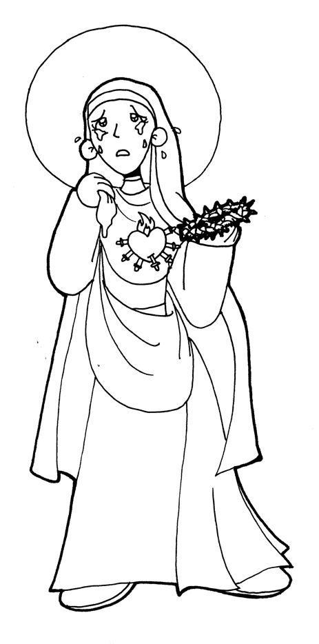 Nuestra seãora de los dolores para pintar dibujos virgen marãa dibujo imãgenes de la virgen