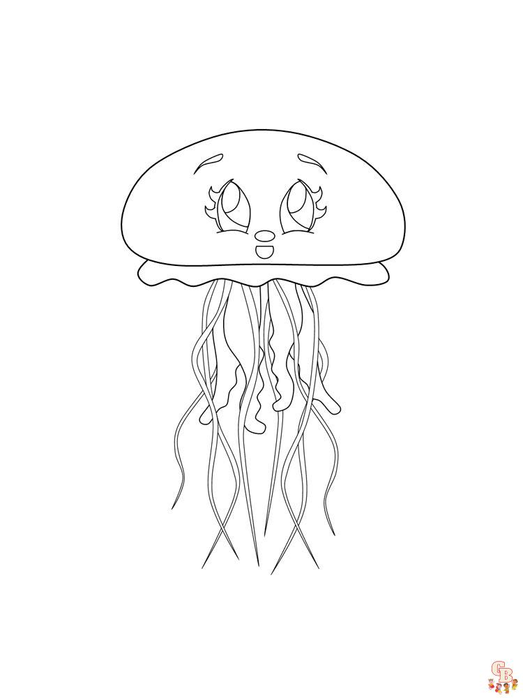 Medusas para colorear pintar e imprimir gratis