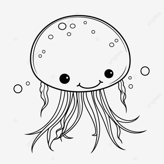 Dibujo de lindo medusa colorido pãgina contorno bosquejo vector png dibujos dibujo de pez dibujo de ala dibujo de anillo png y vector para dcargar gratis
