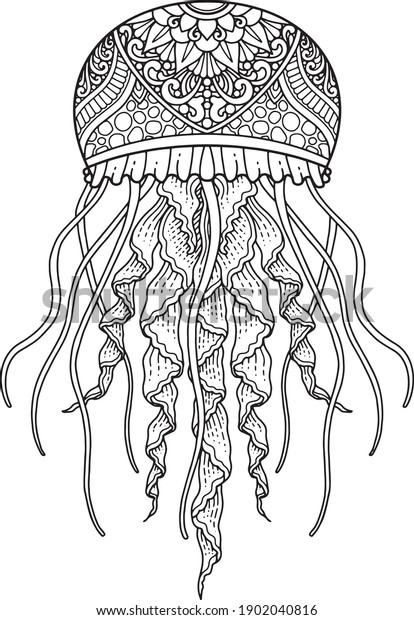 Imãgenes fotos de stock objetos en d y vectores sobre jellyfish mandala
