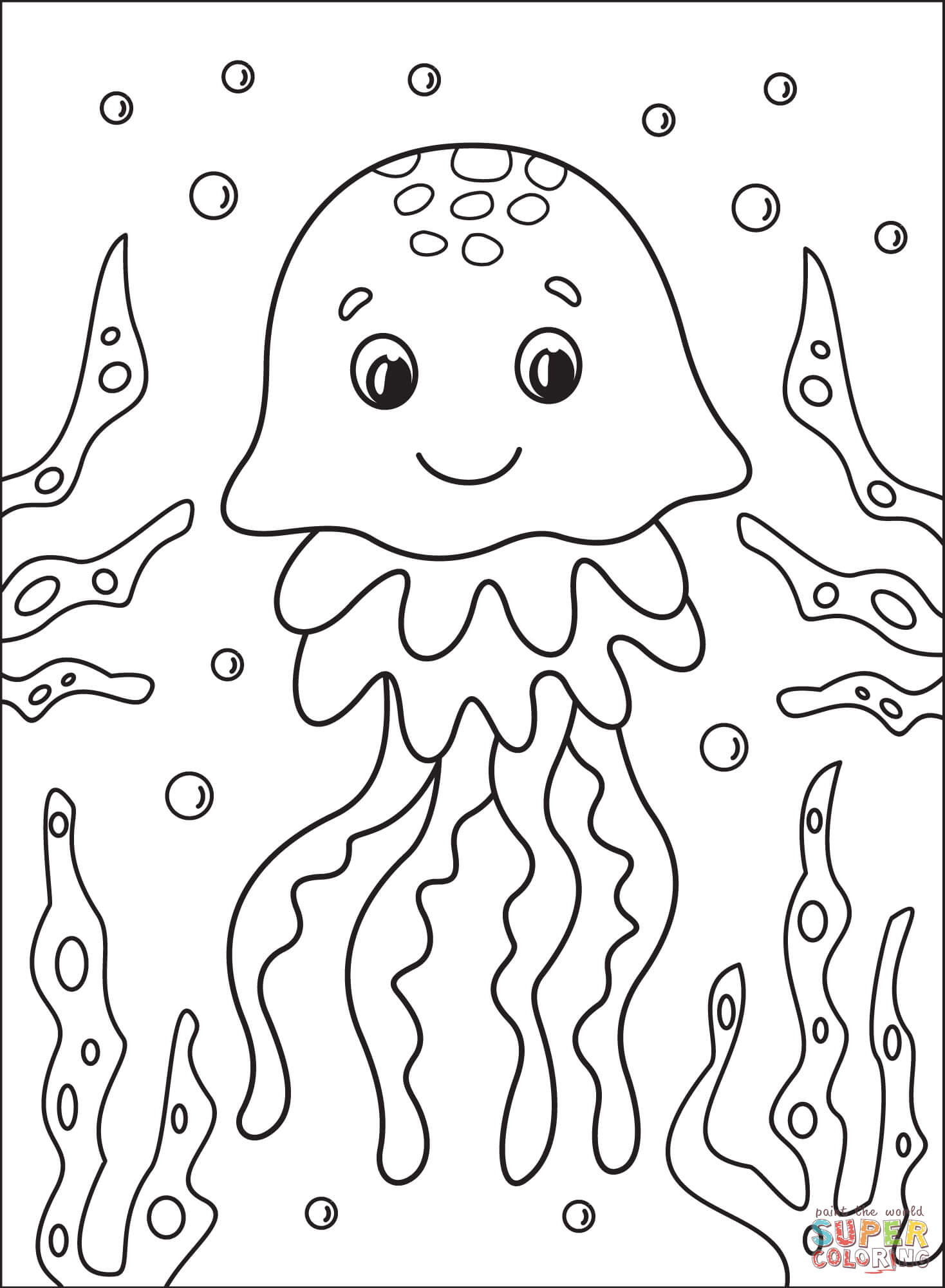 Dibujo de medusa para colorear dibujos para colorear imprimir gratis