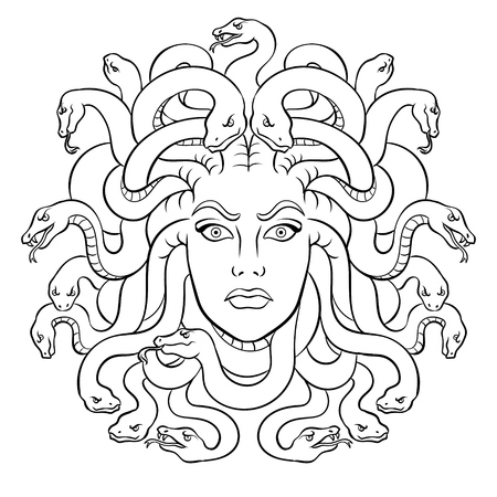Medusa coloring pages cliparts stock vector and royalty free medusa coloring pages illustrations