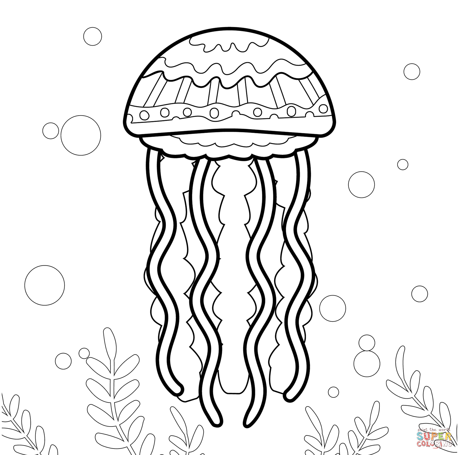 Dibujo de medusa para colorear dibujos para colorear imprimir gratis