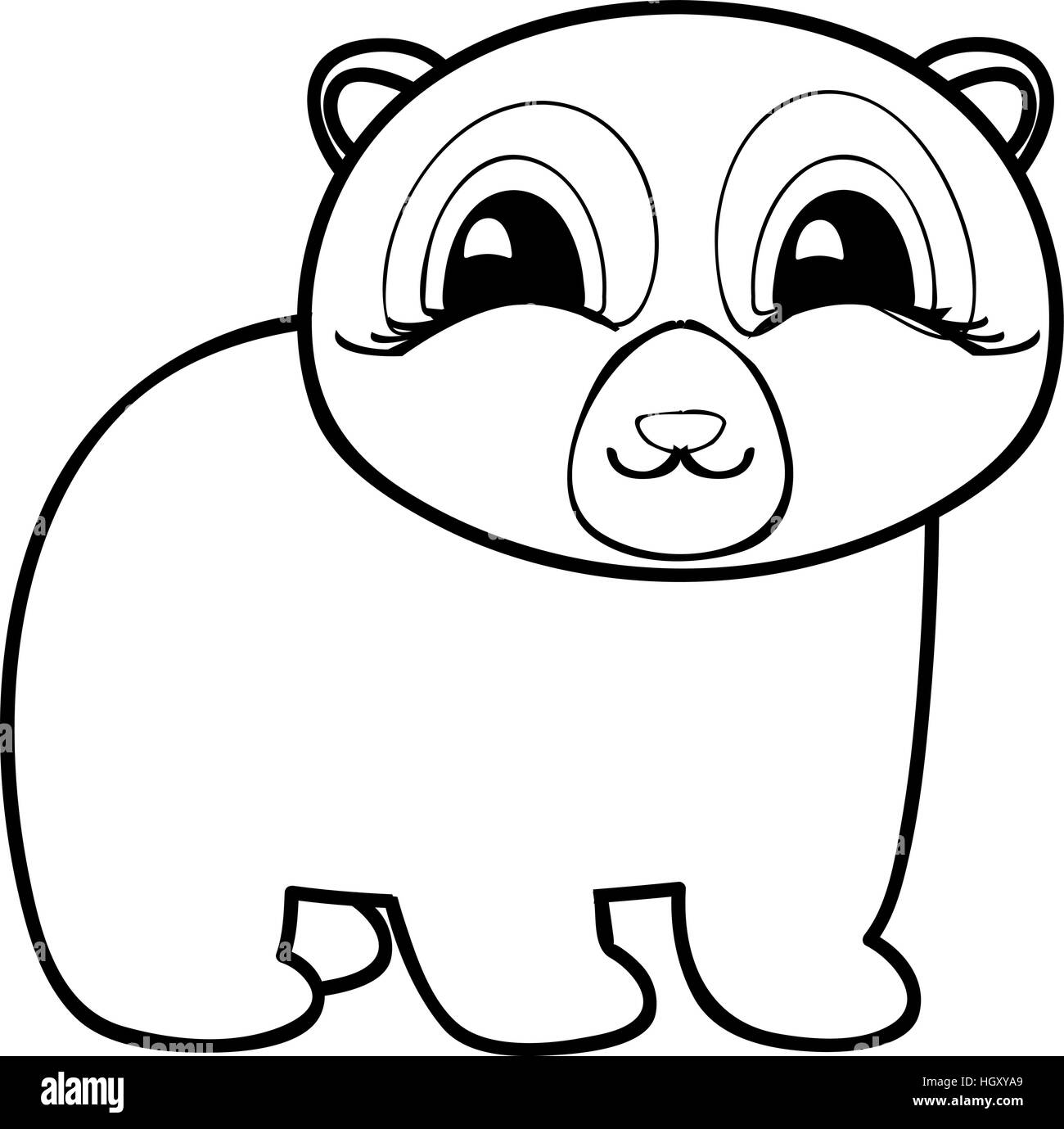Imagen para colorear de oso imãgen vectorial de stock