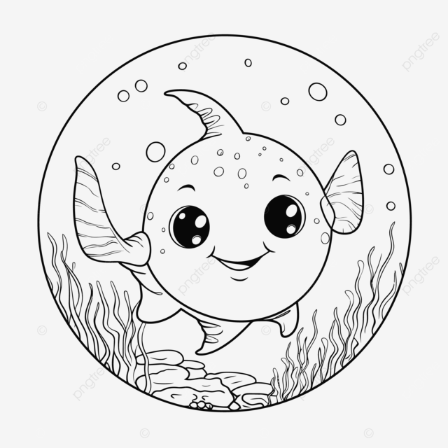 Dibujo de pcado para colorear pãginas niãos bozar boceto vector png dibujos dibujo de pez dibujo de ala dibujo de anillo png y vector para dcargar gratis