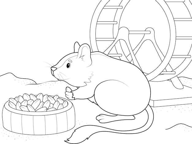 Rat coloring images