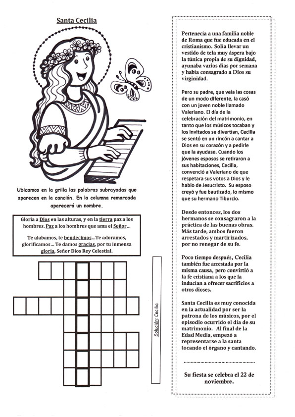 Pasatiempos y crucigramas pasatiempos de santa cecilia