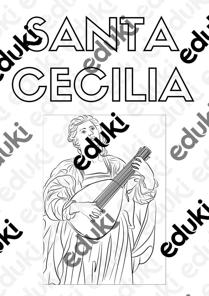 Santa cecilia imprimibl para cartulina