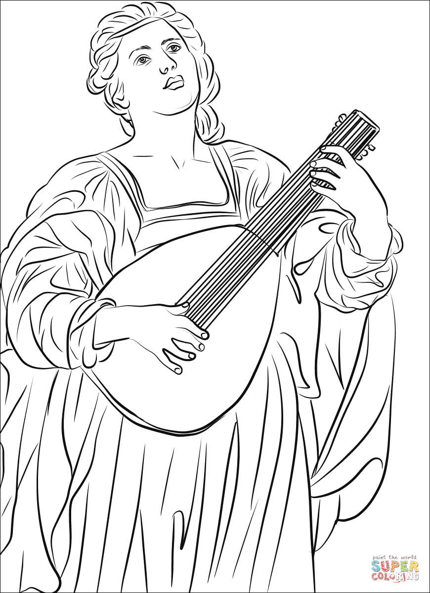 Desenho de santa cecãlia para colorir desenhos para colorir e imprimir gratis