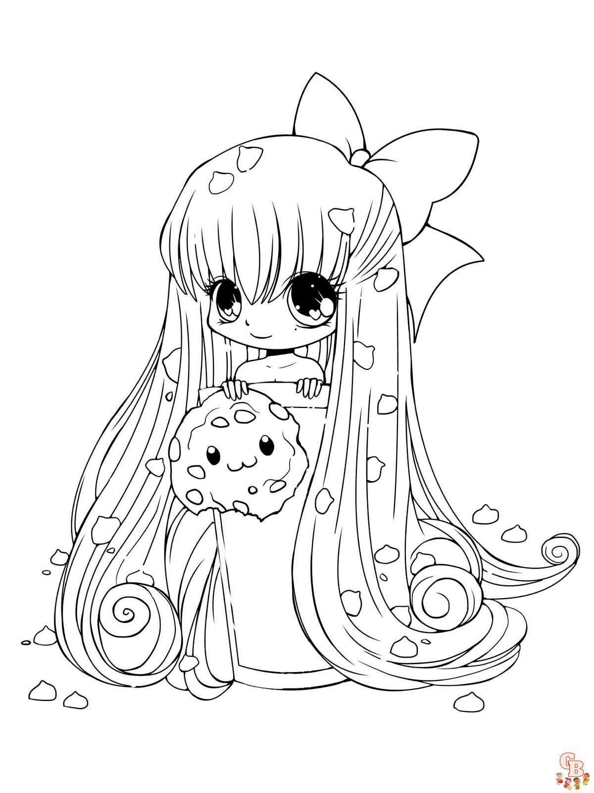 Dibujos para colorear de chicas anime para imprimir gratis