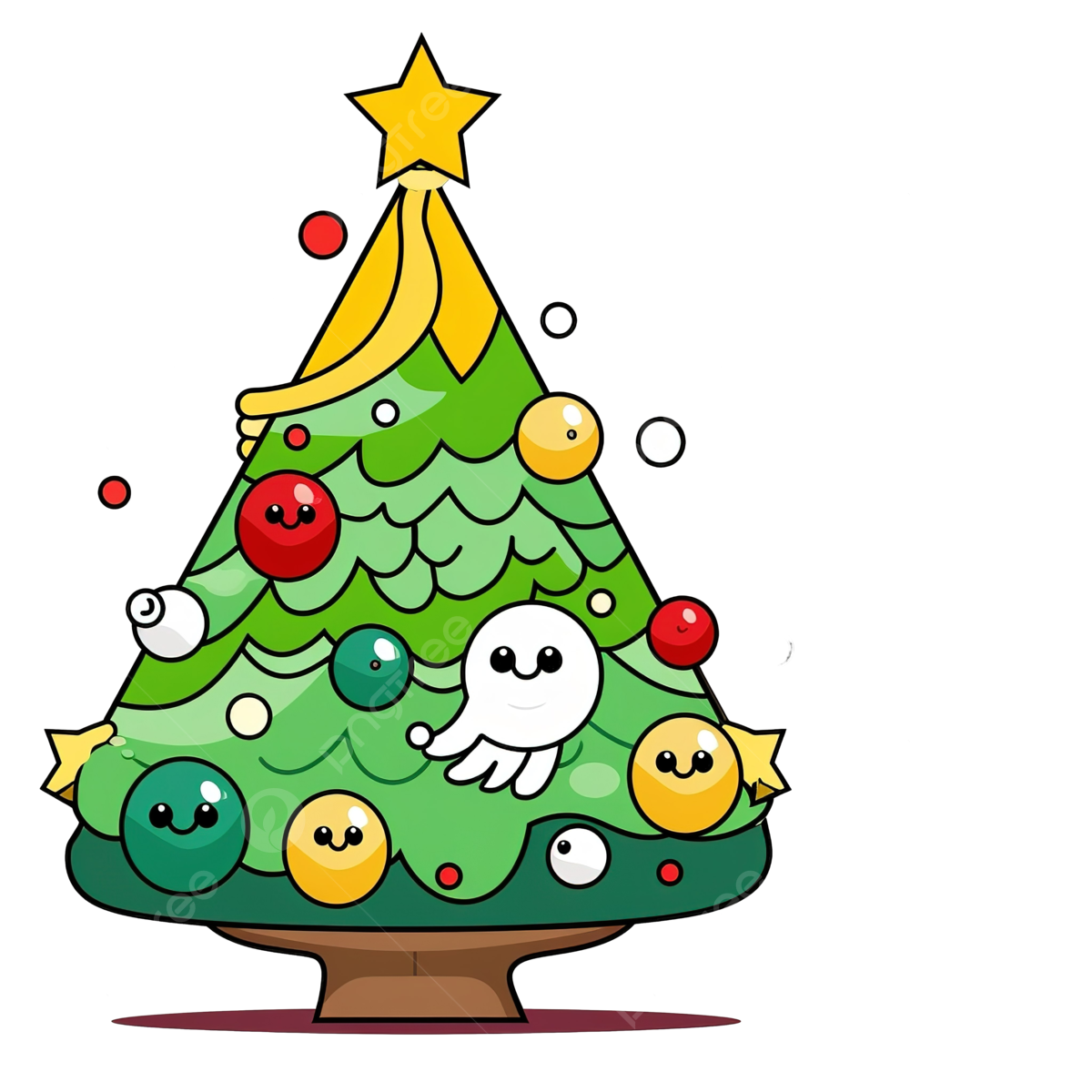Color del ãrbol de navidad por nãºmero juego de pãgina para colorear de squishmallow para niãos