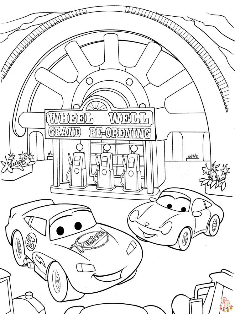 Free cars coloring pages for kids