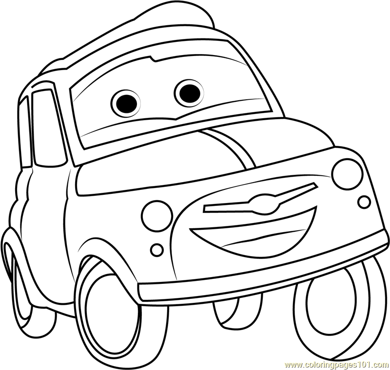 Luigi printable coloring page for kids and adults cars coloring pages coloring pages concept art characters