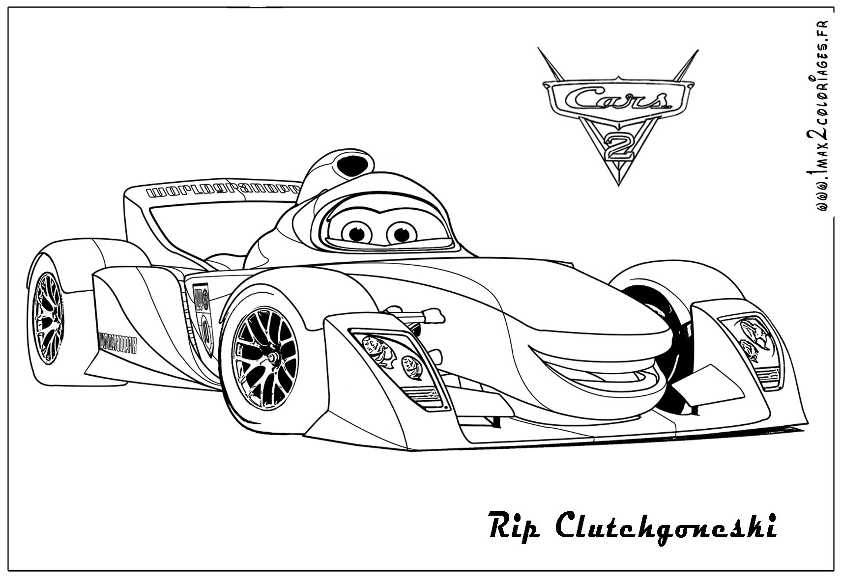 Dibujos para colorear de cars para imprimir