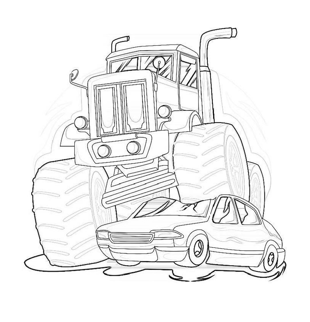 Monster truck coloring pages monster truck printable book digital download not a physical product download now