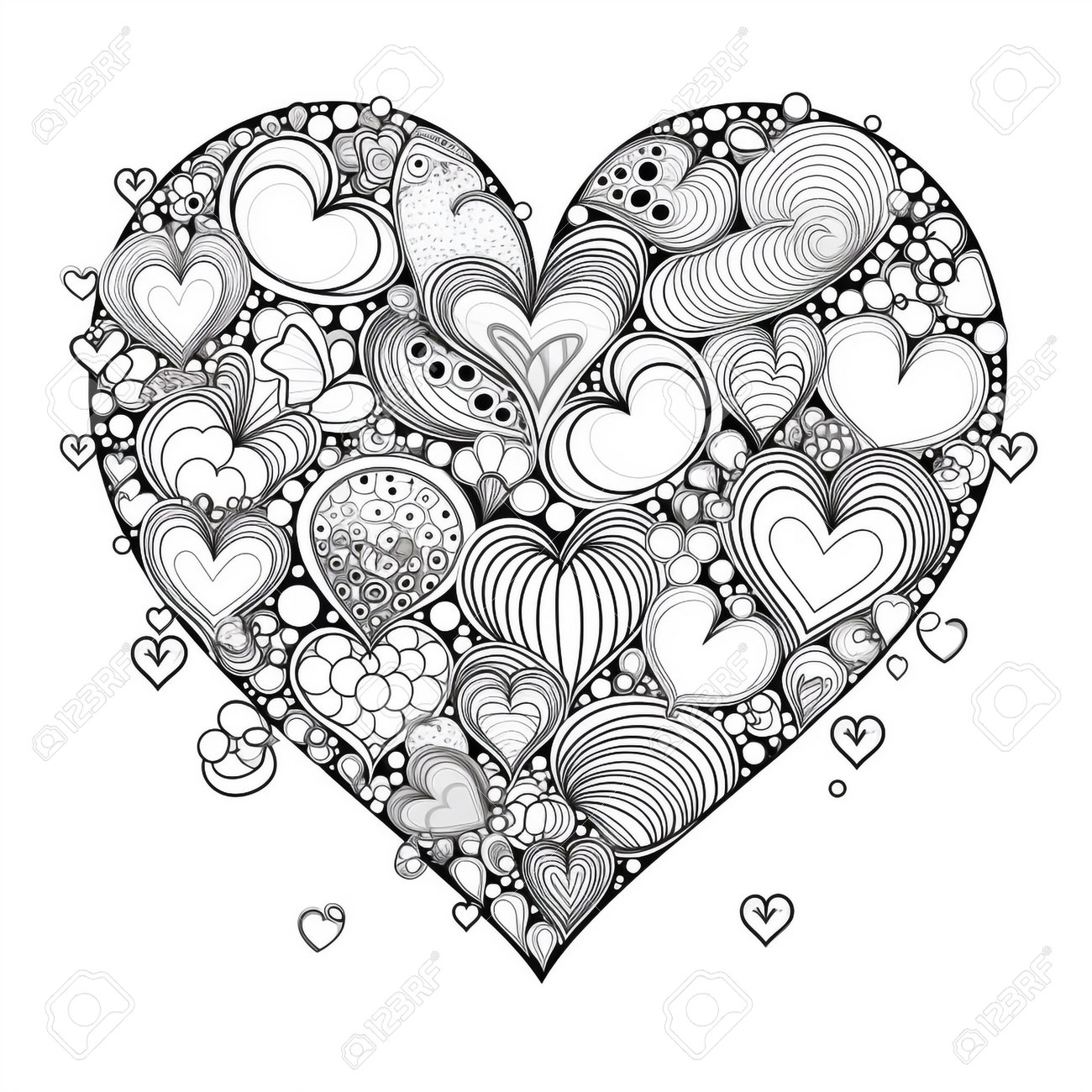 Dibujos de corazon para colorear fotos retratos imãgen y fotografãa de archivo libr de derecho image