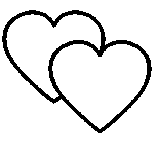Hearts coloring page