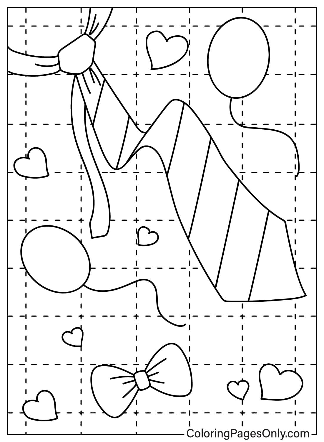 Images tie coloring page