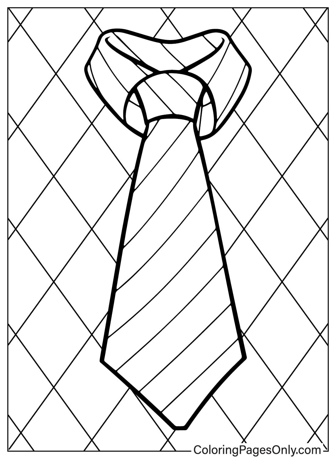 Tie coloring page free