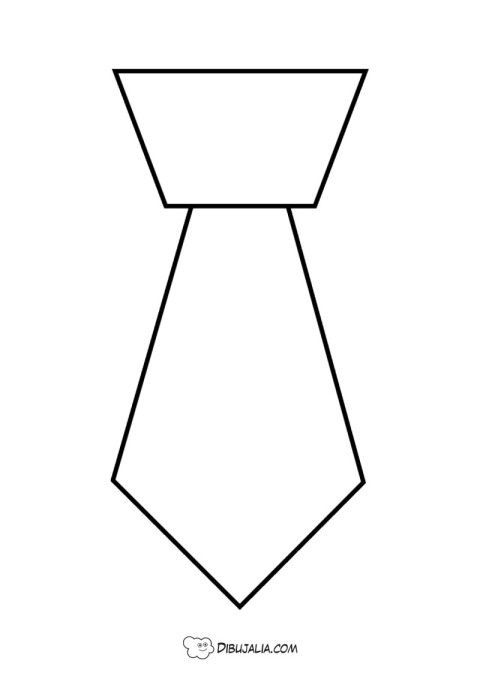 Plantilla de una corbata para papã papa dibujo dibujos para colorear corbatas