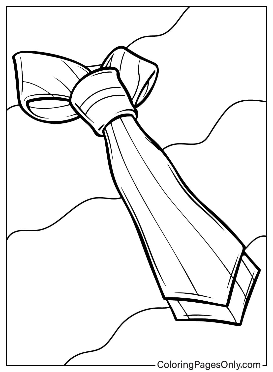 Free tie coloring page