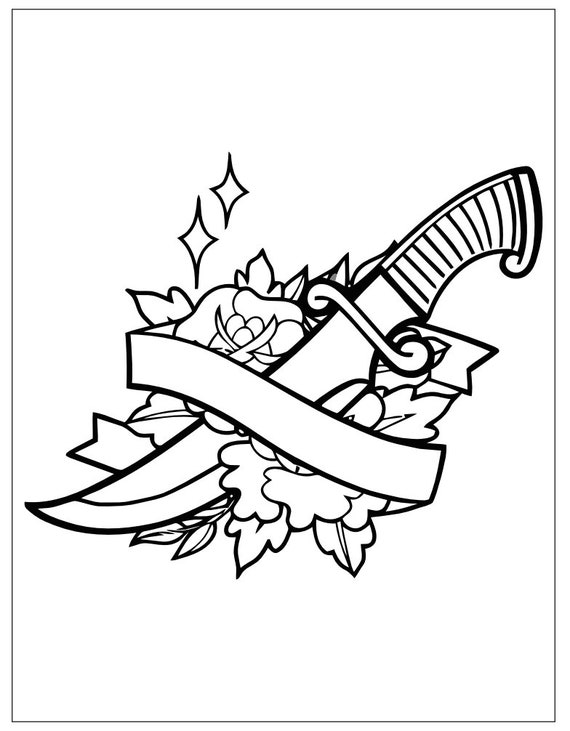 Tattoo coloring pages