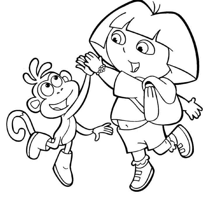 Dora and boots drawing