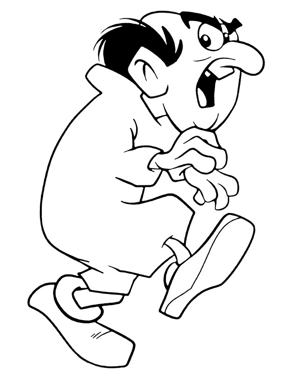Printable gargamel coloring page