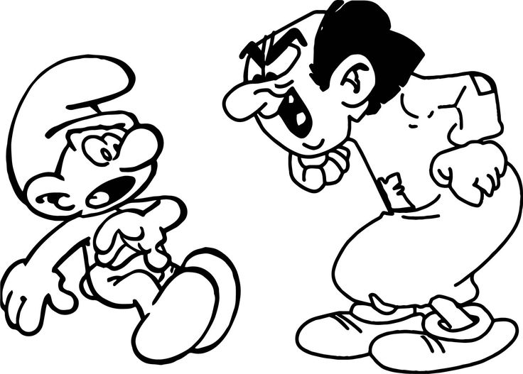 Awesome gargamel shouting at hefty smurf coloring page åirinler yazdärälabilir renkli sayfalar disney boyama sayfalarä