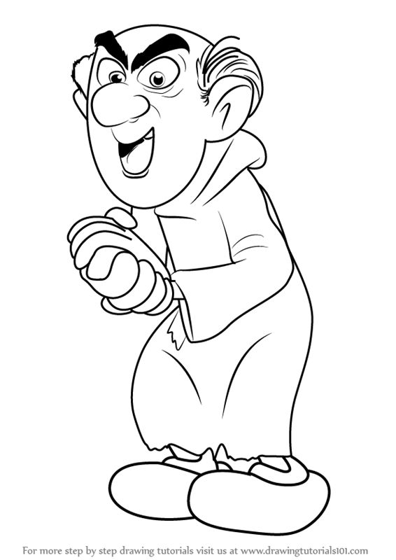 Learn how to draw gargamel from smurfs