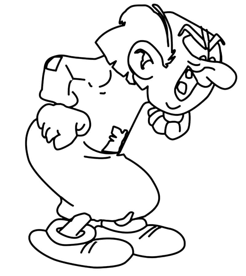 Evil gargamel coloring page