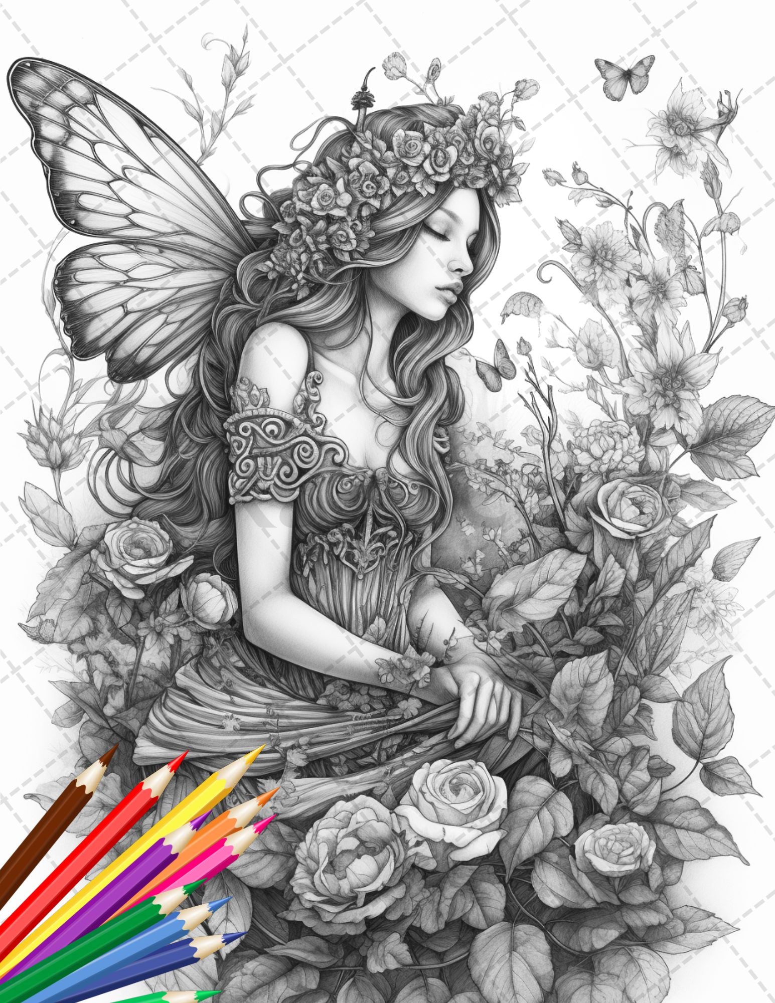 Hermosas hadas libro de pãginas para colorear para adultos libro p â coloring