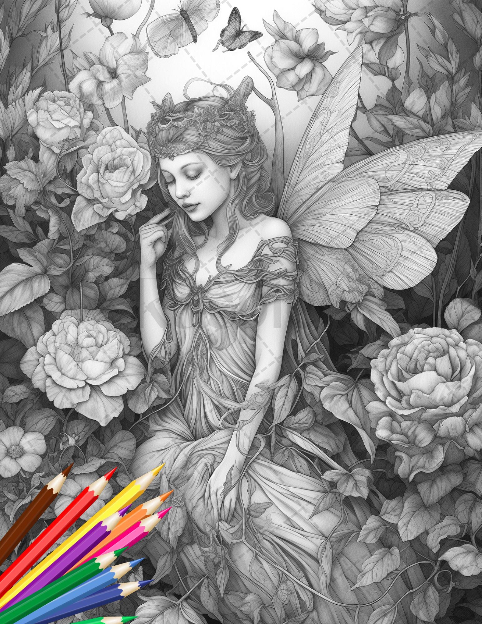 Hermosas hadas libro de pãginas para colorear para adultos libro p â coloring