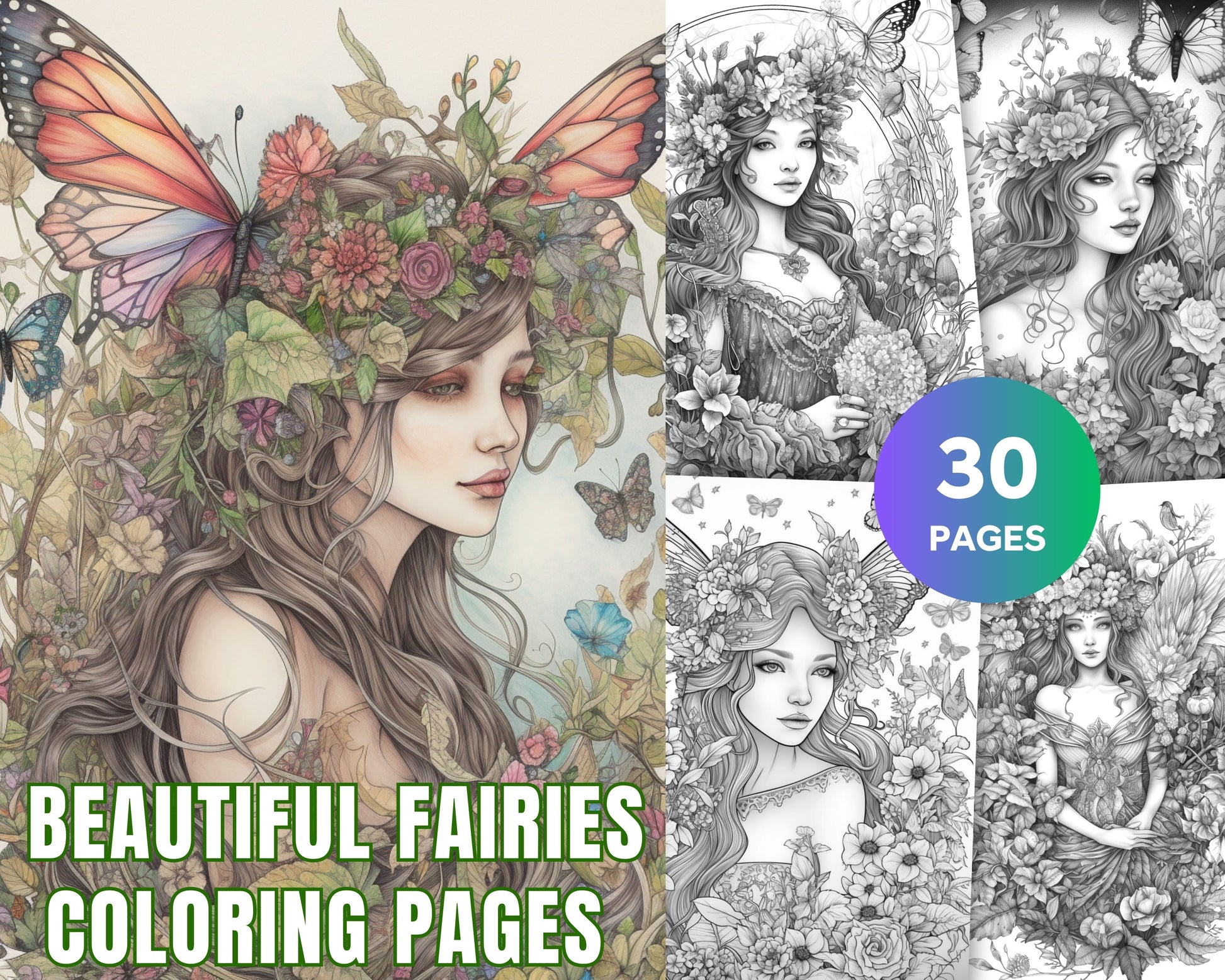 Hermosas hadas libro de pãginas para colorear para adultos libro p â coloring