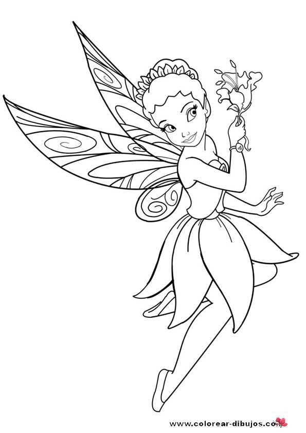 Hadas infantiles para colorear
