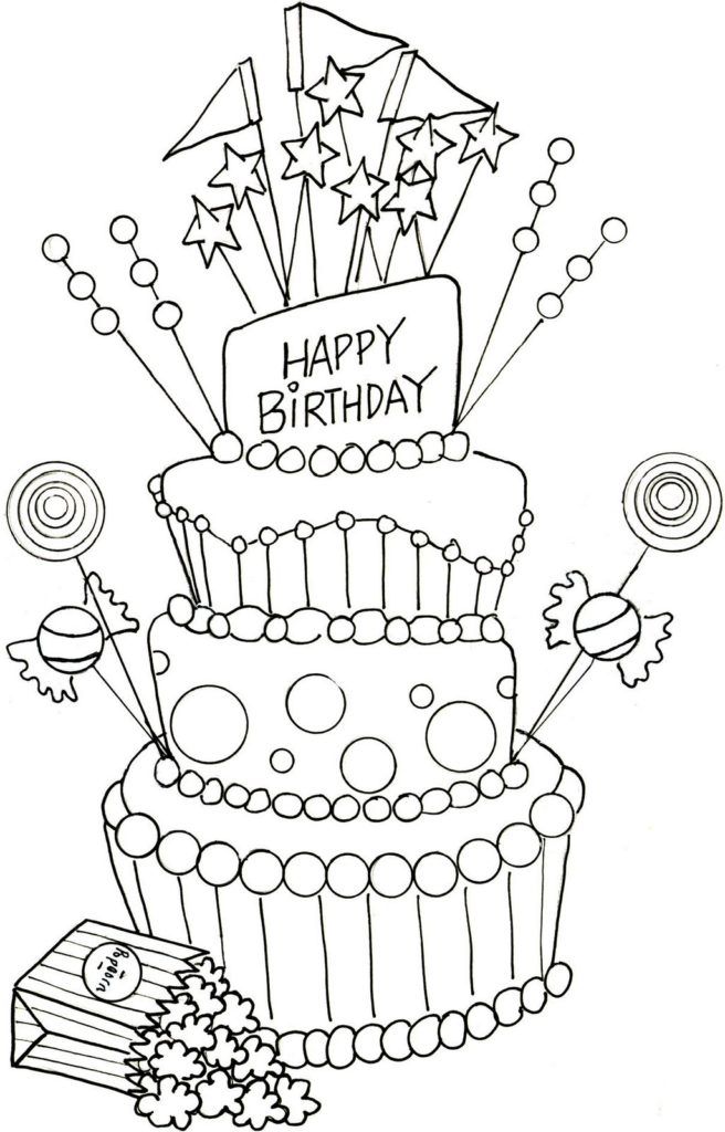 Printable coloring pages happy birthday coloring pages birthday coloring pages happy birthday drawings