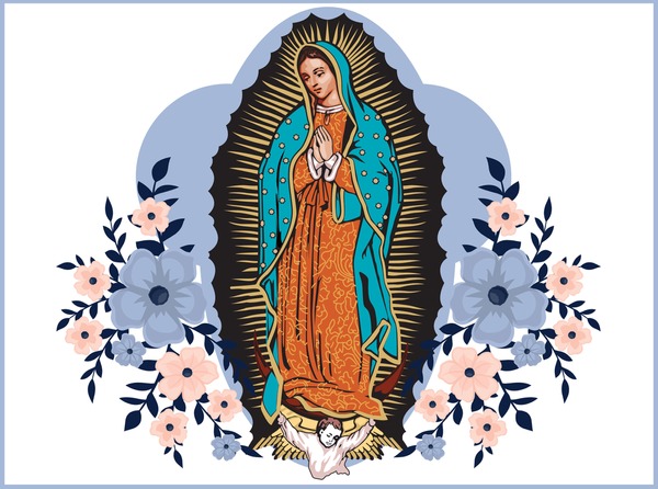 Dibujo de virgen de guadalupe royalty