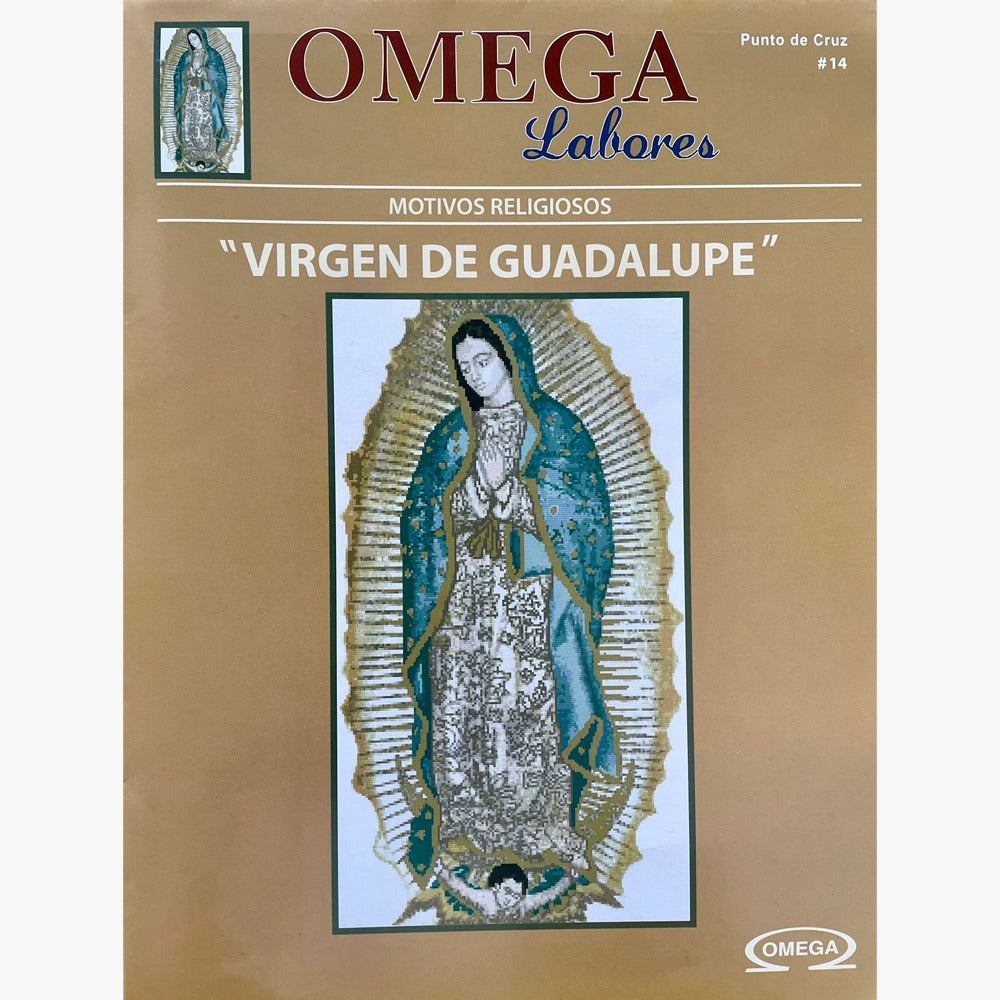 Kit para bordar en punto de cruz marca omega virgen de guadalupe