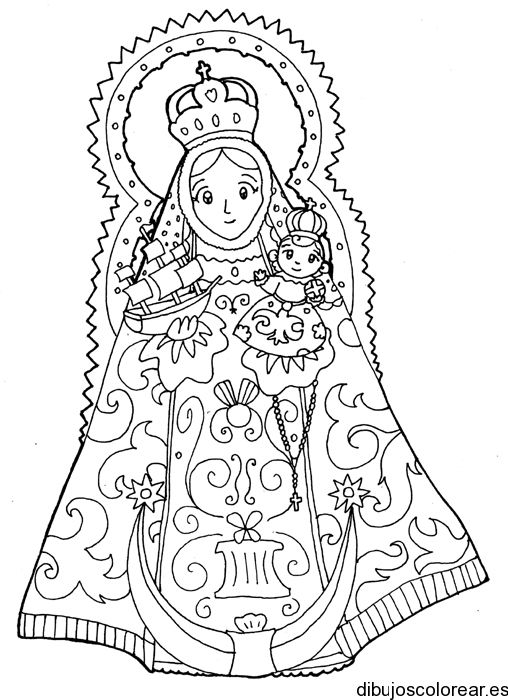Virgen para colorear