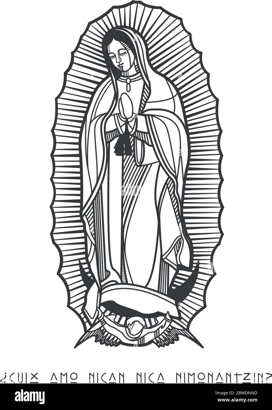 Nutra seãora de guadalupe imãgen vectorial de stock