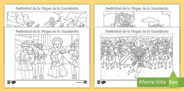 Imãgenes de la virgen de la candelaria para colorear