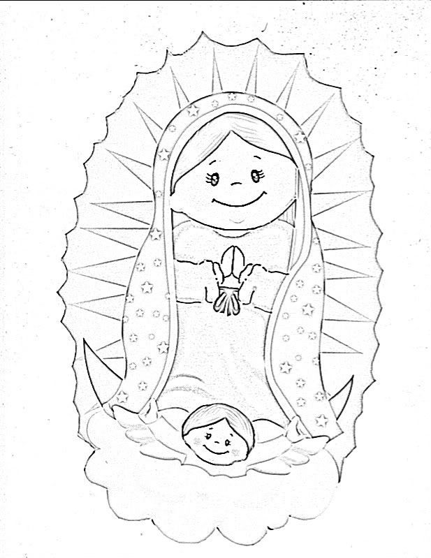 La virgencita picture para colorear