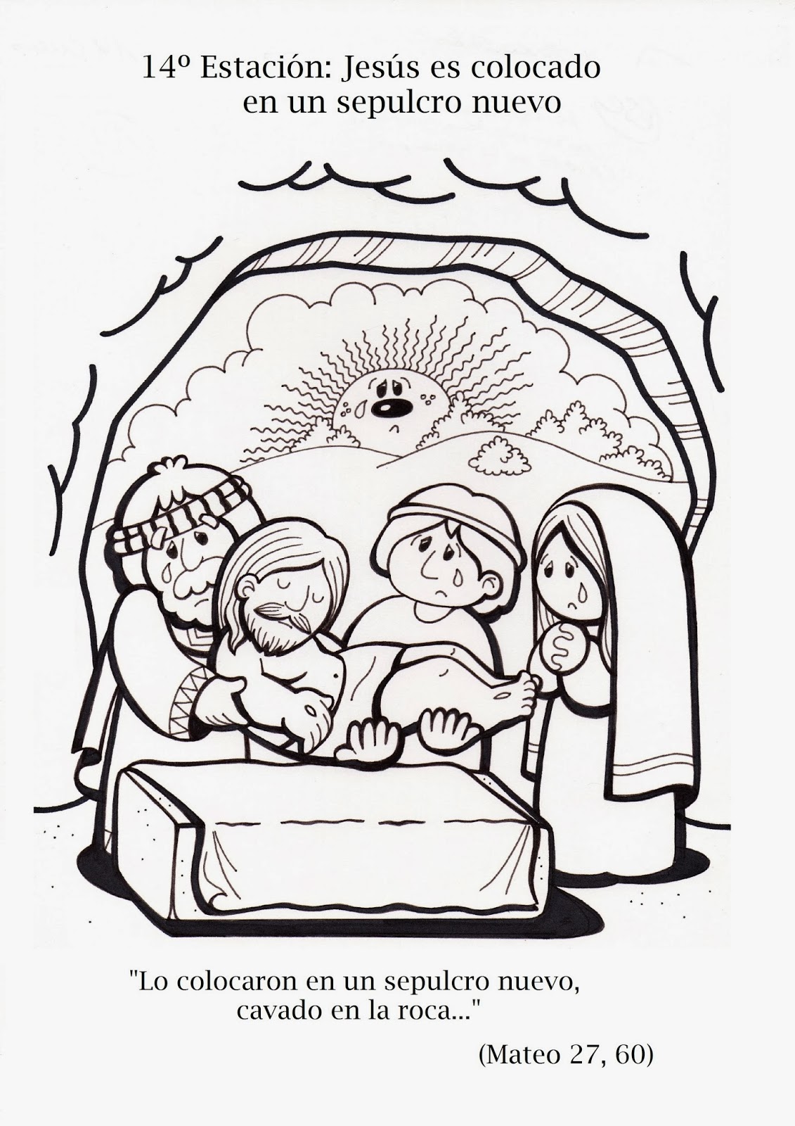 La catequesis el blog de sandra vãa crucis para colorear los niãos de catequesis