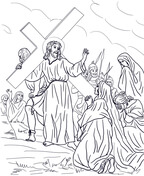 Jesus stations of the cross coloring pages free printable pictures