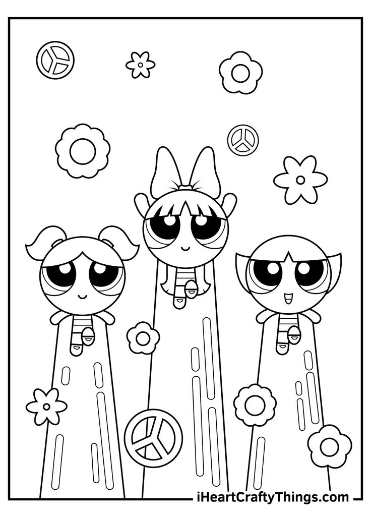 Powerpuff girls coloring pages cartoon coloring pages cool coloring pages detailed coloring pages