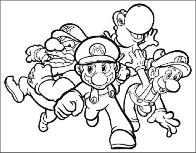 Pin en dibujos para lorear de mario bros