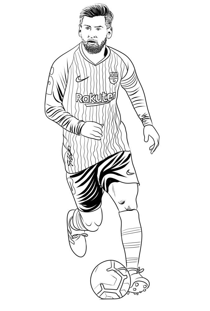 Dibujo de lionel msi para colorear msi lionel msi futbol para colorear
